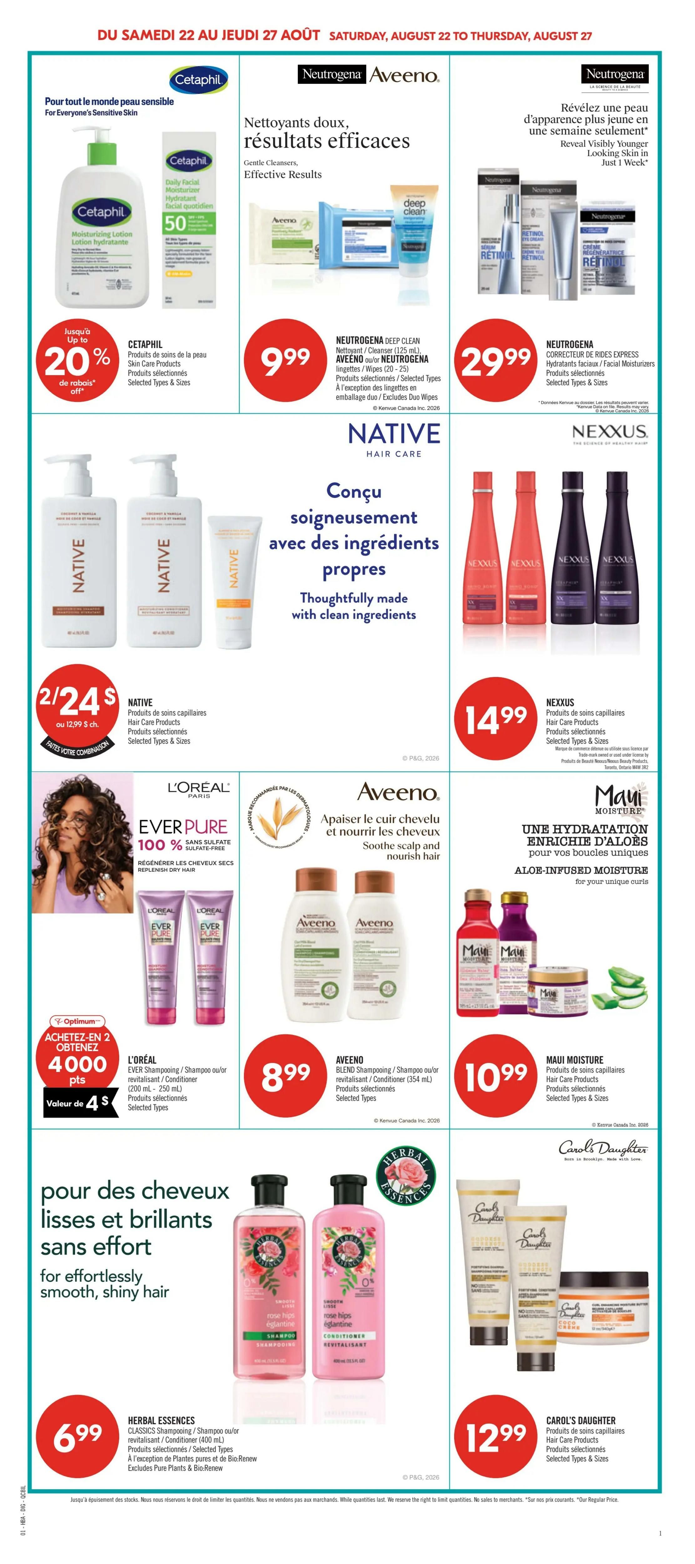 Pharmaprix Flyer August 22 to 27