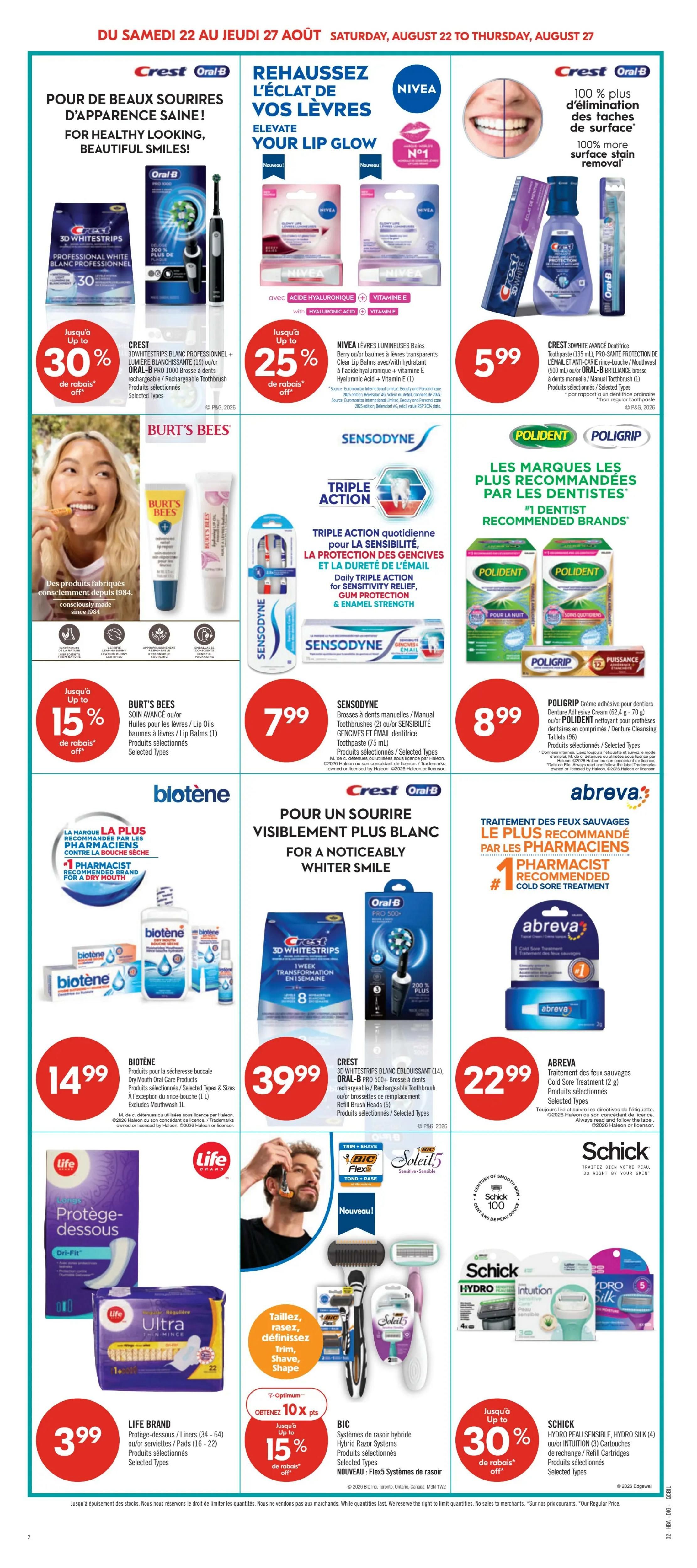 Pharmaprix Flyer August 22 to 27