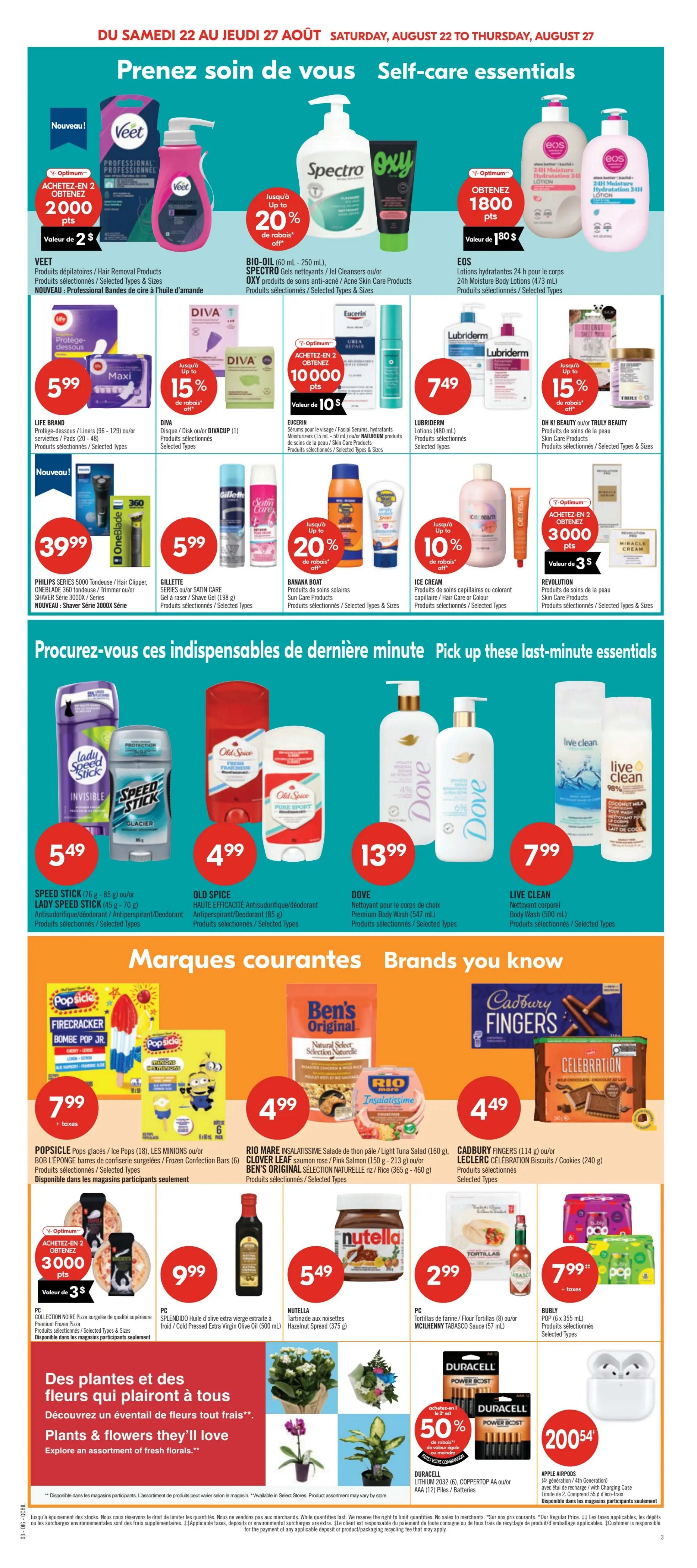 Pharmaprix Flyer August 22 to 27
