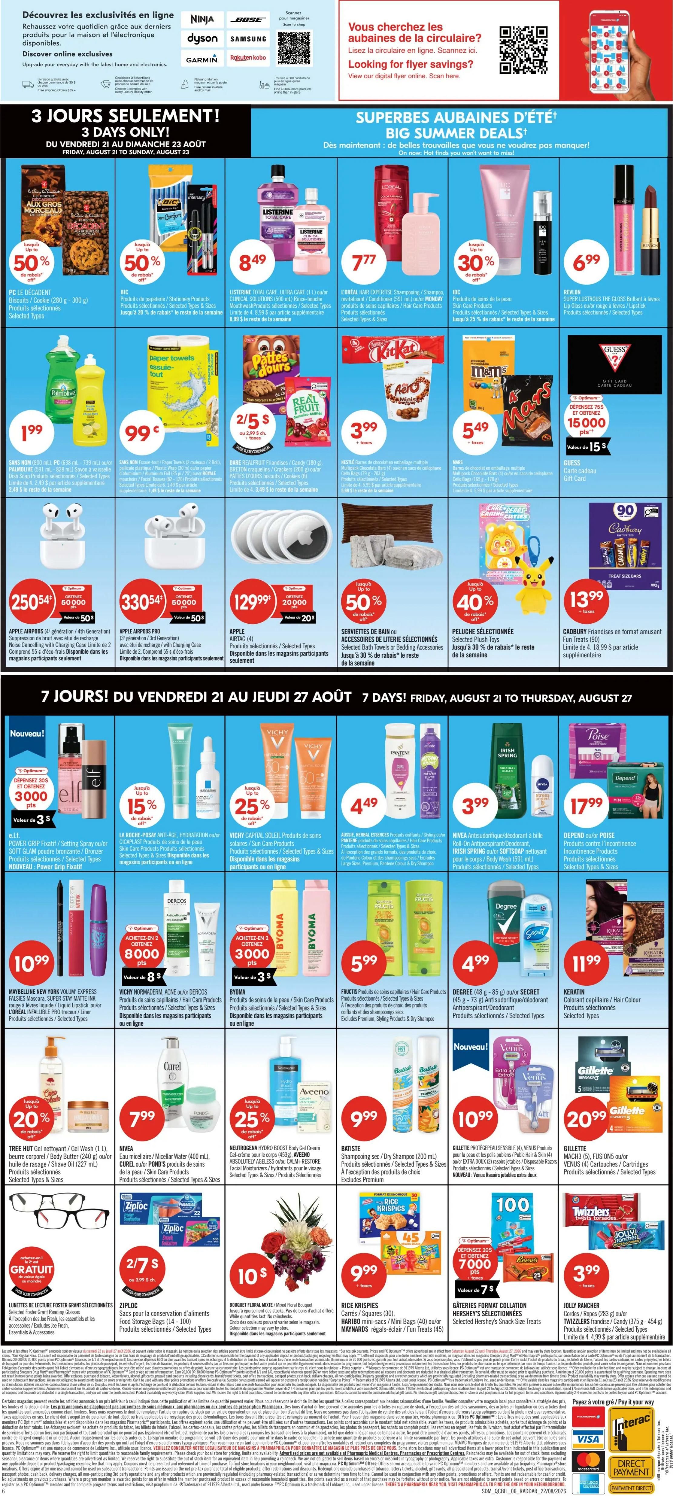 Pharmaprix Flyer August 22 to 27