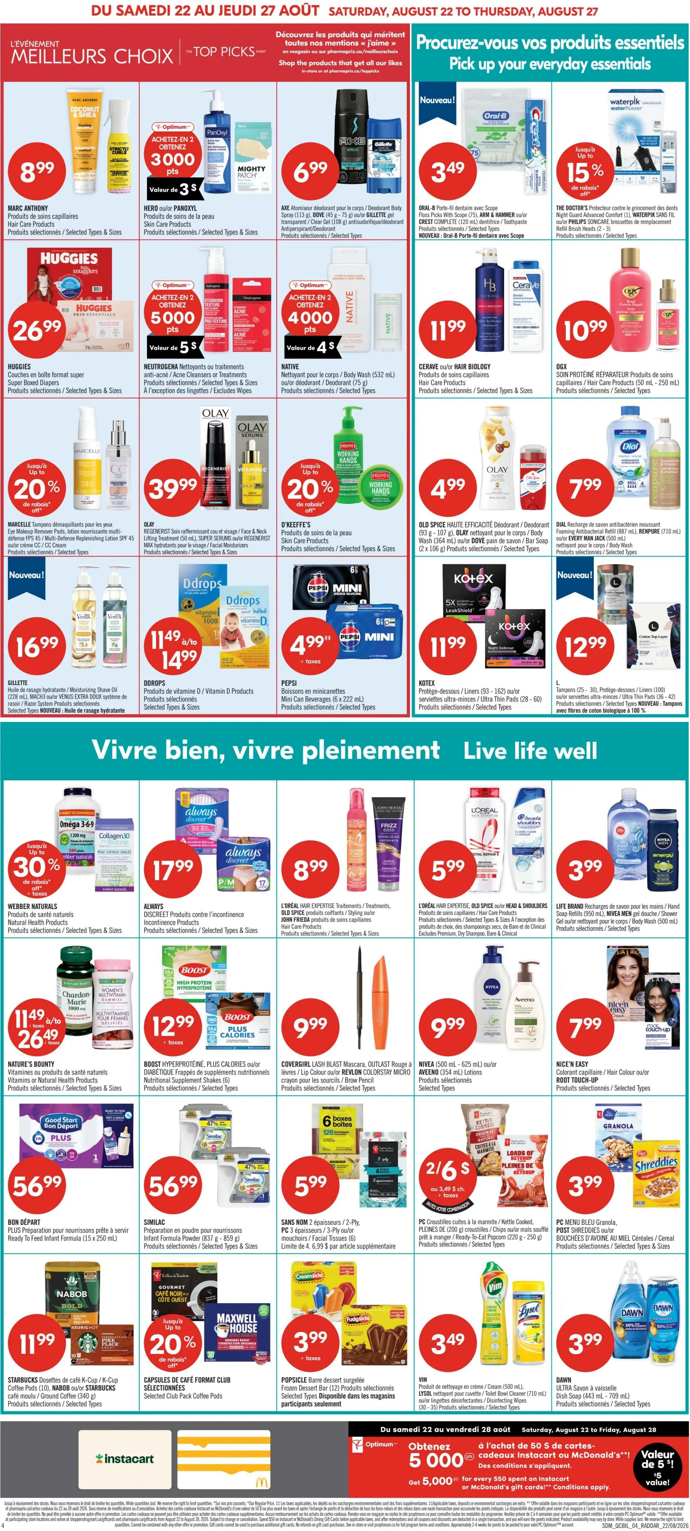 Pharmaprix Flyer August 22 to 27