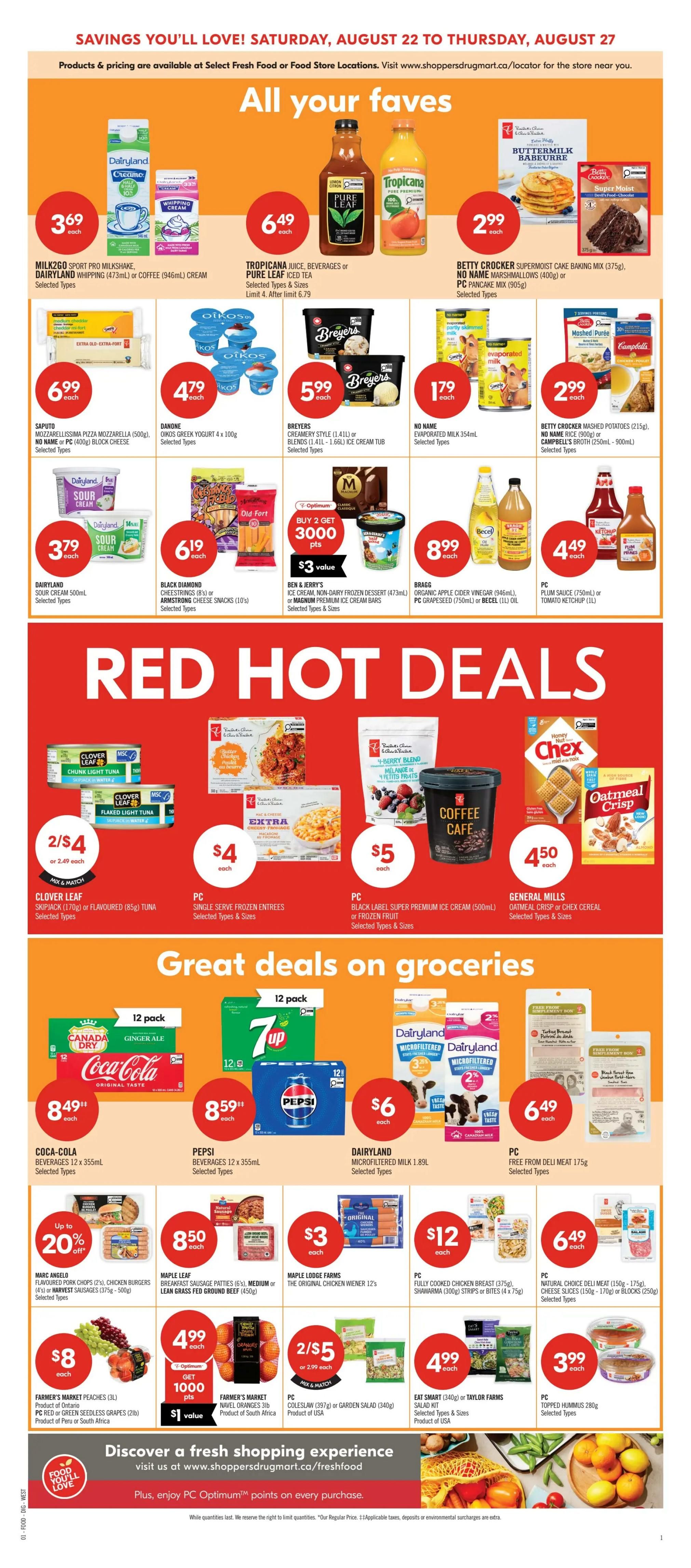 Shoppers Drug Mart (West) Flyer August 22 to 27