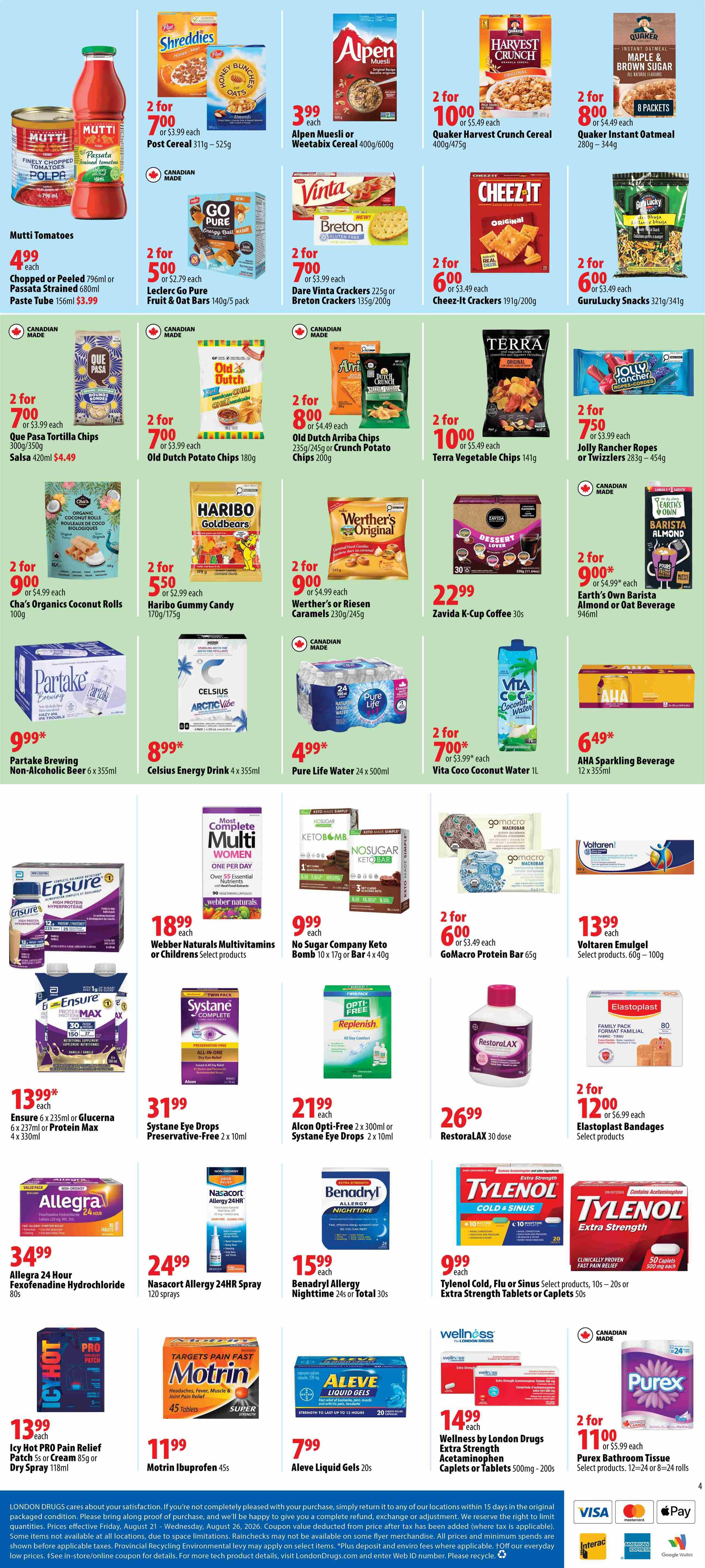 London Drugs Weekly Flyer August 21 to 26
