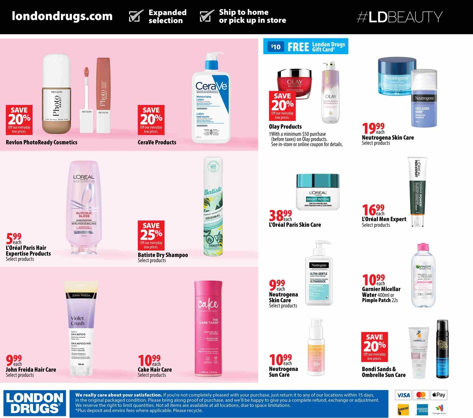 London Drugs Luxury Beauty Event Flyer August 21 to September 9