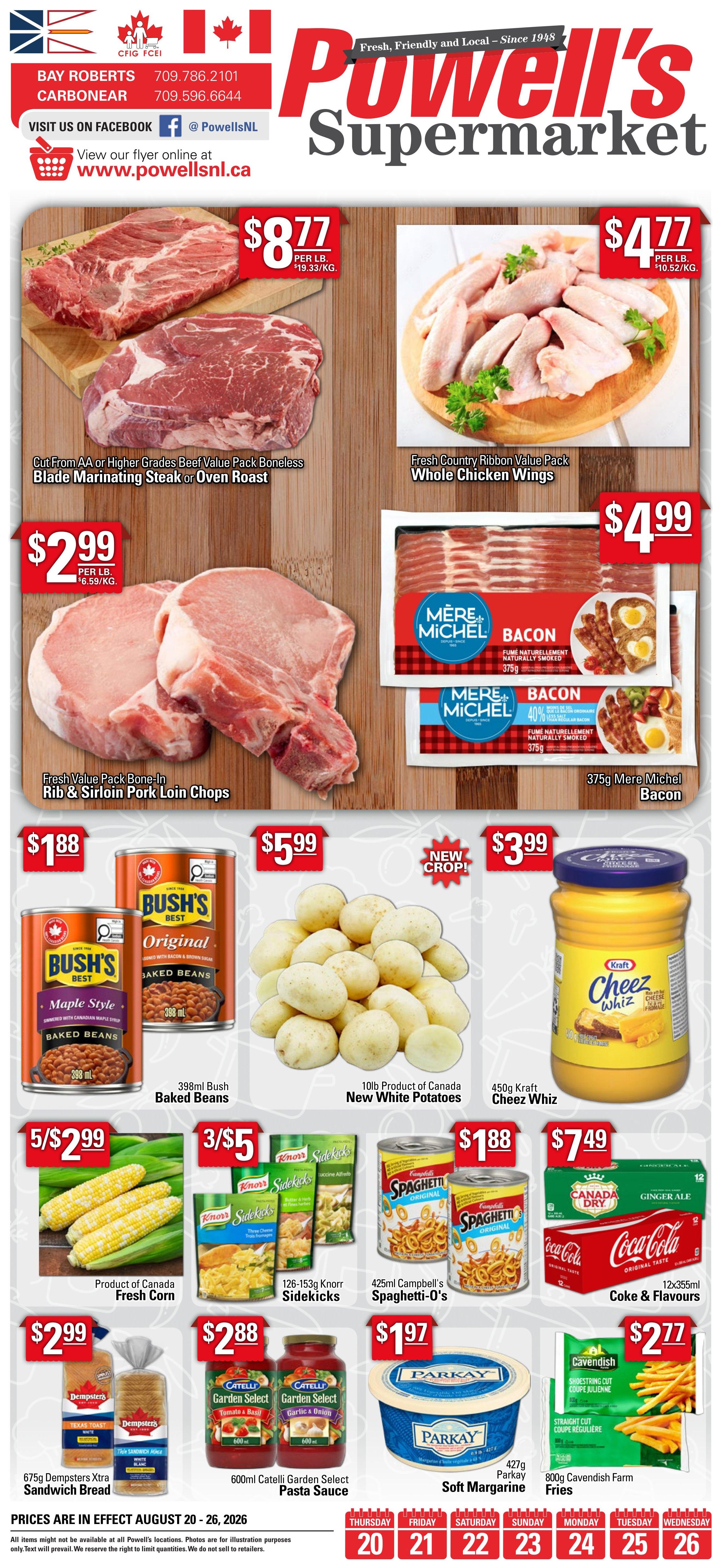 Powell's Supermarket Flyer August 20 to 26