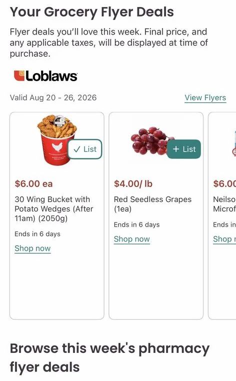 Loblaws 30 wings and wedges $6.00 with PCO App Loblaws 30 wings and wedges $6.00 with PCO App