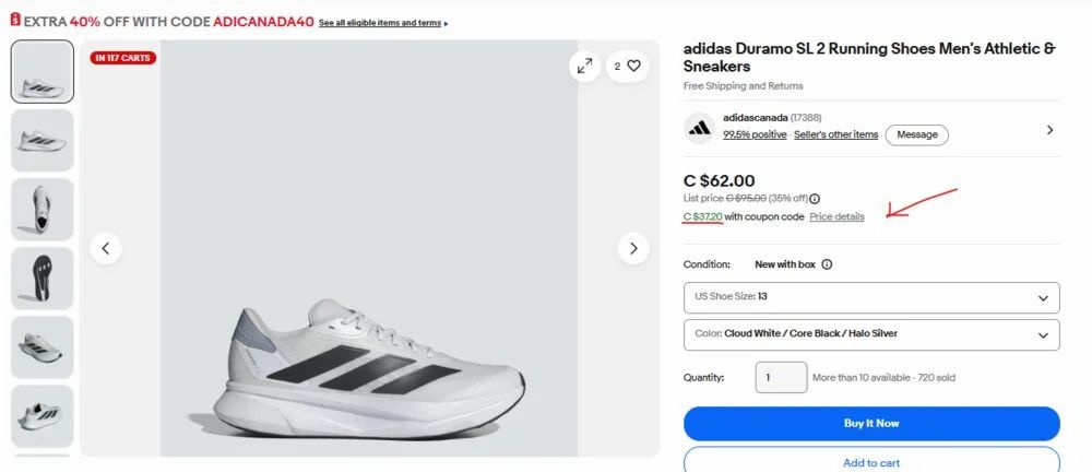 eBay.ca: Extra 40% off all adidas fits eBay.ca: Extra 40% off all adidas fits