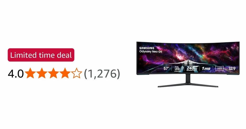 Amazon.ca: SAMSUNG 57 inch Odyssey Neo G9 Monitor ($1,800 on Amazon Business)