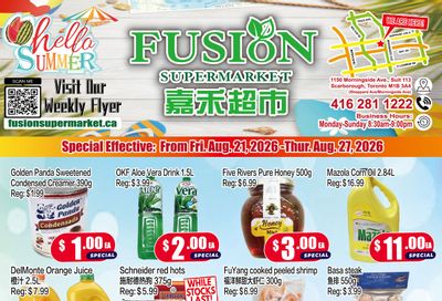 Fusion Supermarket (Scarborough) Flyer August 21 to 27