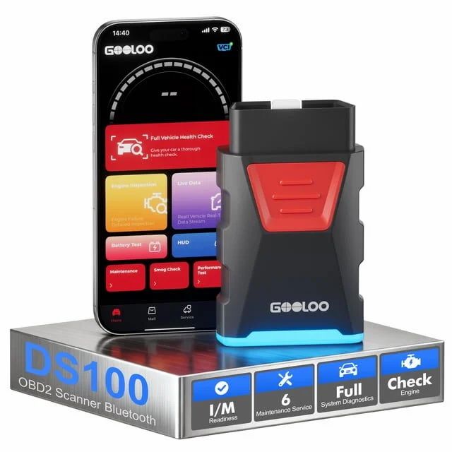 Walmart: GOOLOO DS100 OBD2 Scanner Bluetooth Full System Car Scanner Diagnostic Tool for