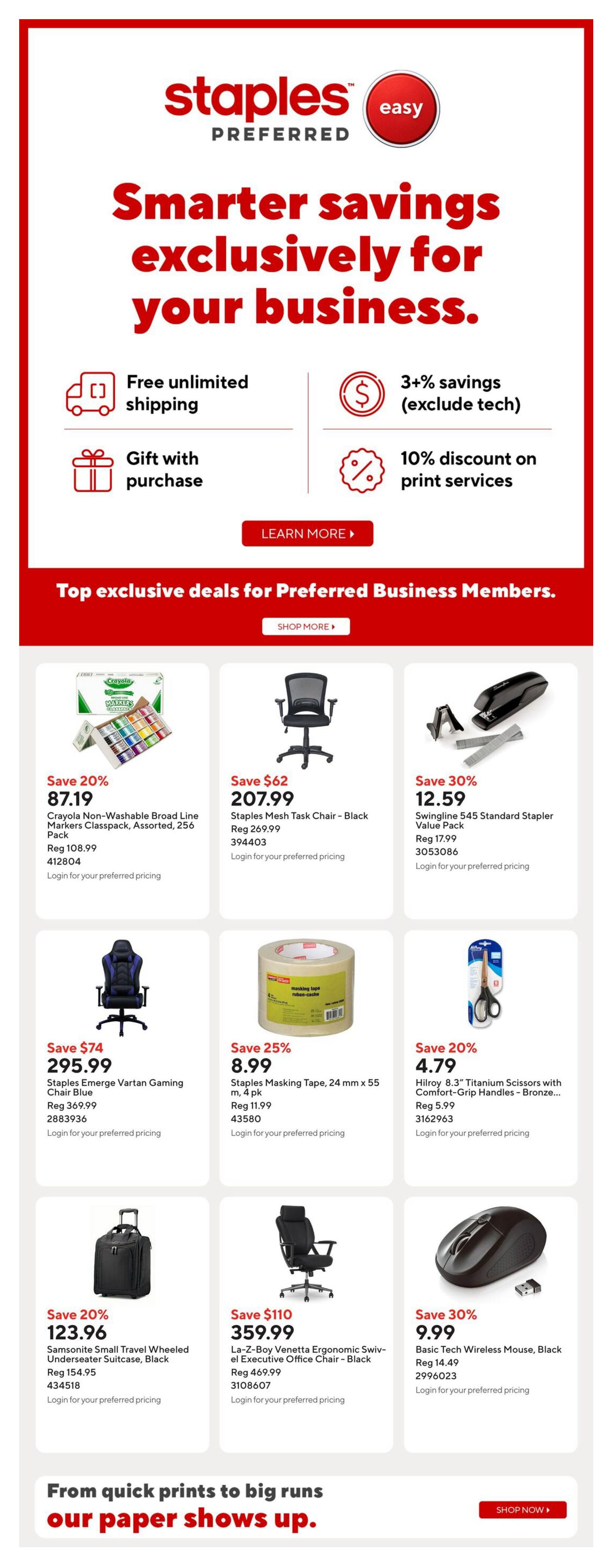 Staples Flyer August 21 to 27