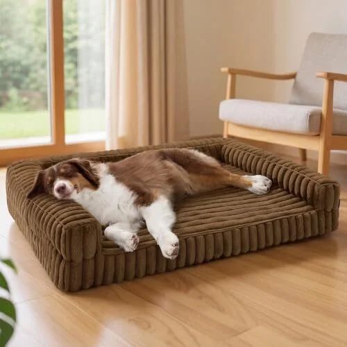 Amazon.ca: Bedsure ComfyFleece™ Orthopedic Dog Bed Large with Memory Foam $61.74