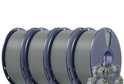 Amazon.ca: SUNLU PLA+ Filament, 1.75mm, Grey, 4KG (4 Spools) -- $50.39
