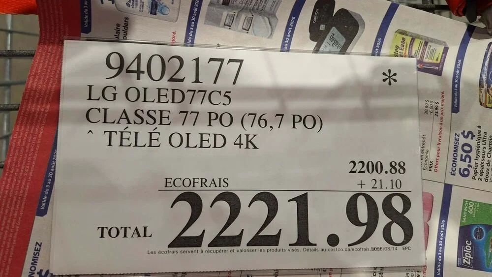 Costco: 77 inch LG OLED evo AI C5 4K Smart TV 2025