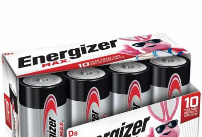 Walmart: Energizer Max 8 D cells $9 (Sighted at Kitchener Boardwalk, YMMV)