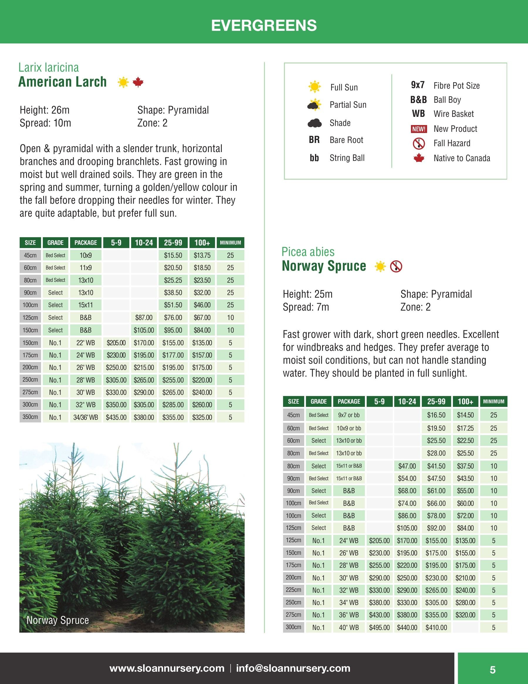 Sloan Nursery & Christmas Trees Annual Retail Catalog Flyer January 1 - December 31, 2026