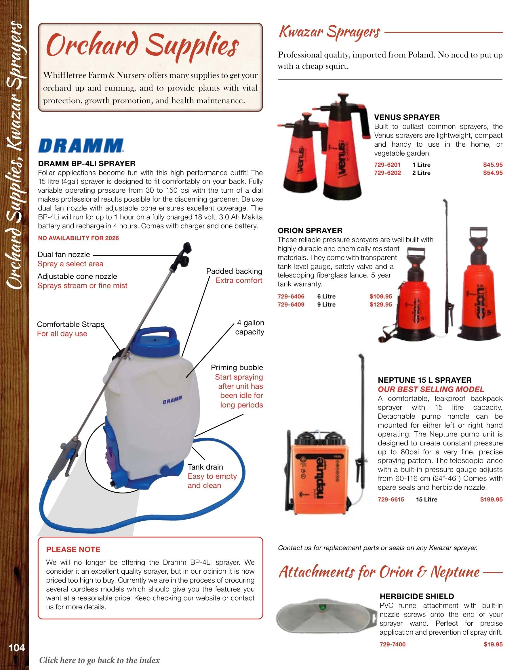 Whiffletree Farm & Nursery Annual Catalog Flyer January 1 - December 31, 2026