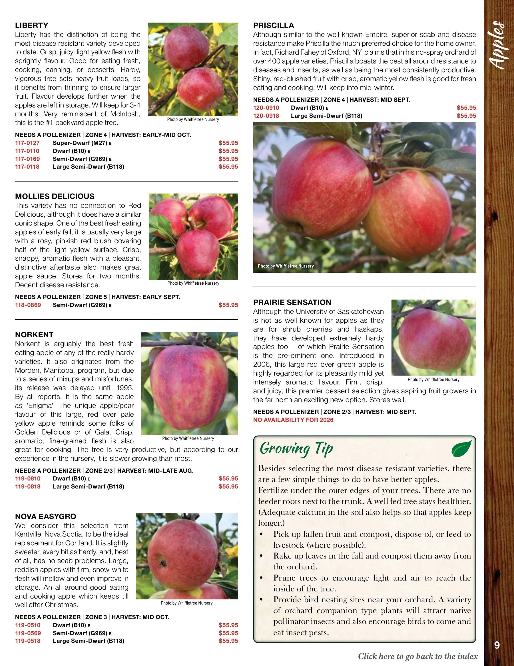 Whiffletree Farm & Nursery Annual Catalog Flyer January 1 - December 31, 2026