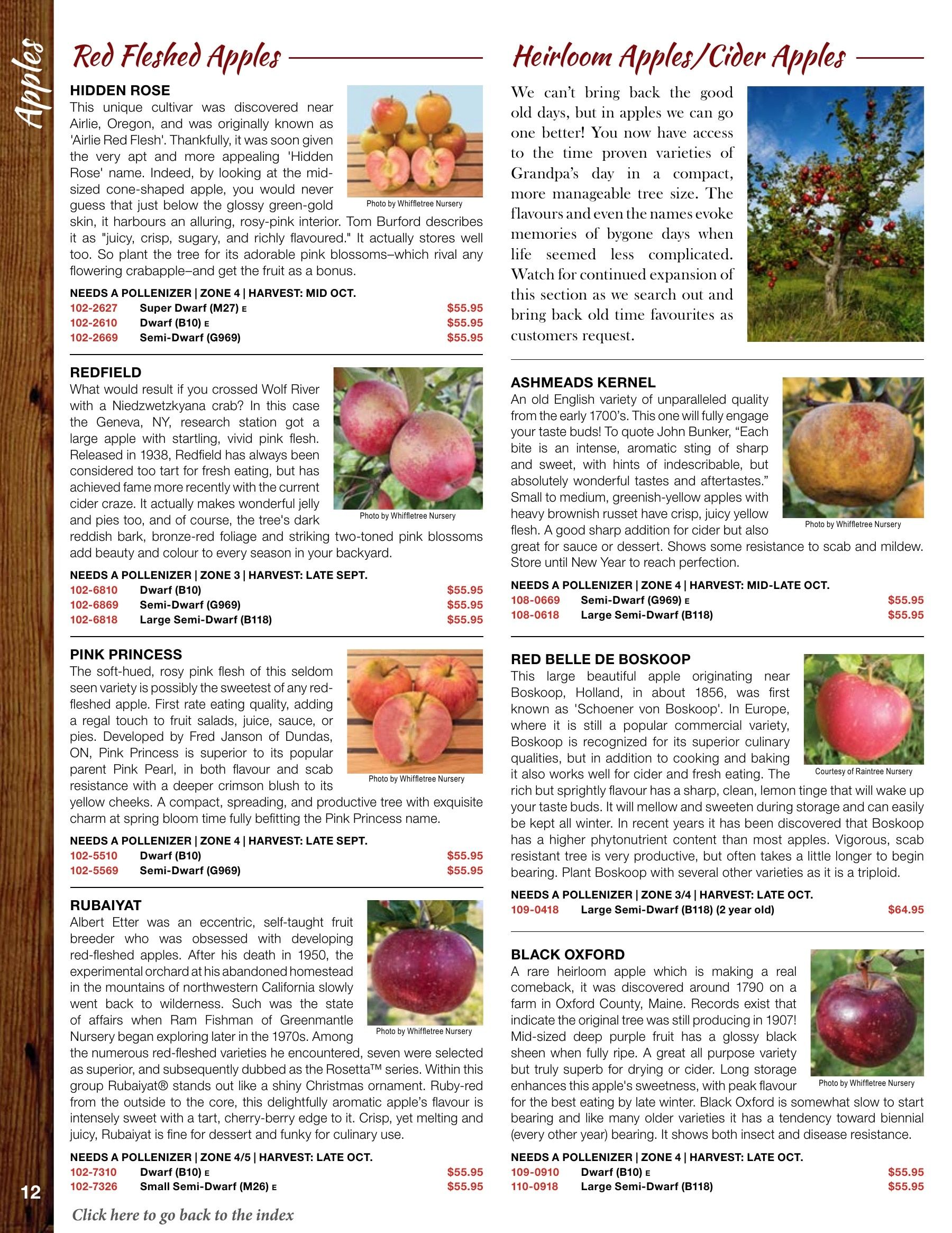 Whiffletree Farm & Nursery Annual Catalog Flyer January 1 - December 31, 2026