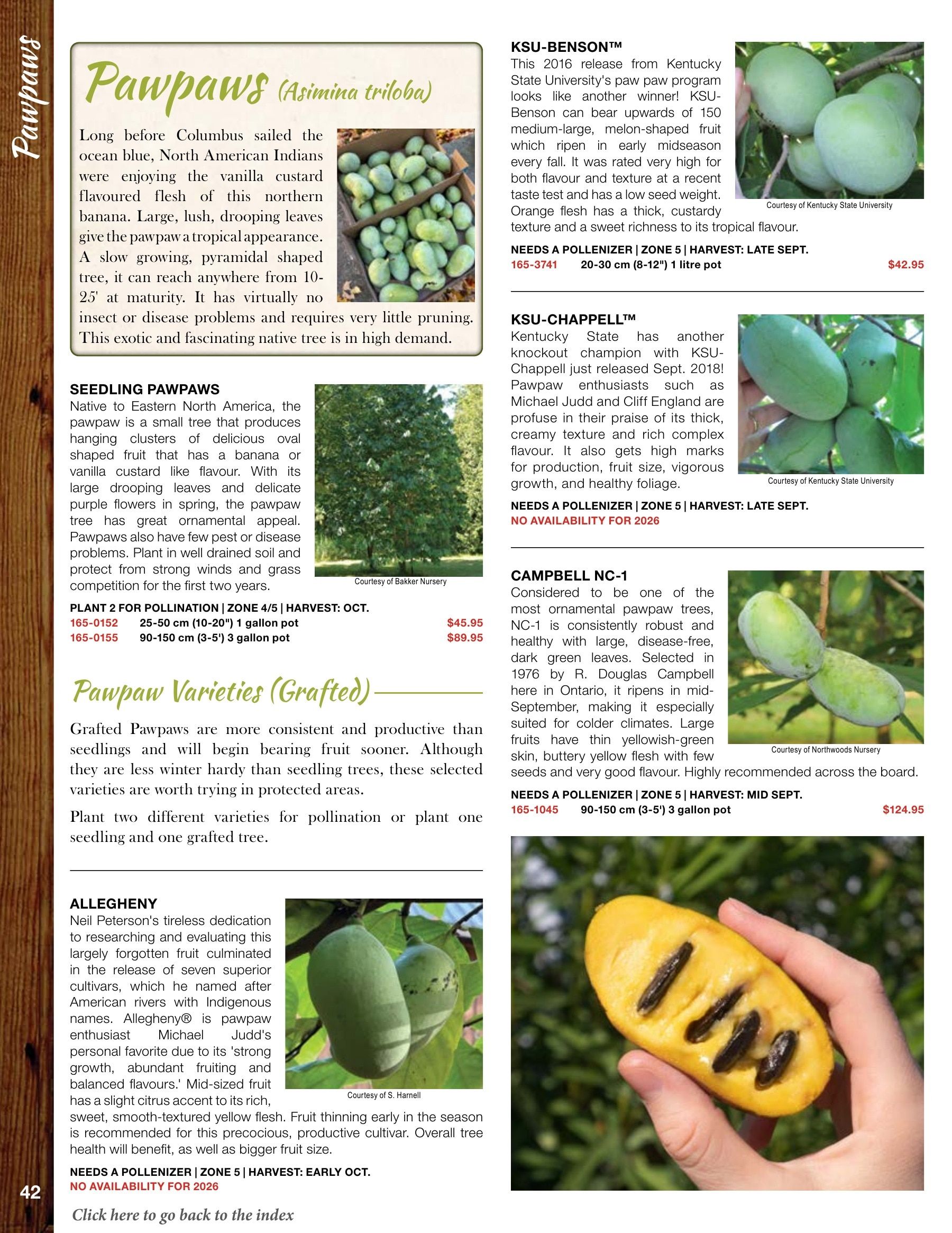 Whiffletree Farm & Nursery Annual Catalog Flyer January 1 - December 31, 2026