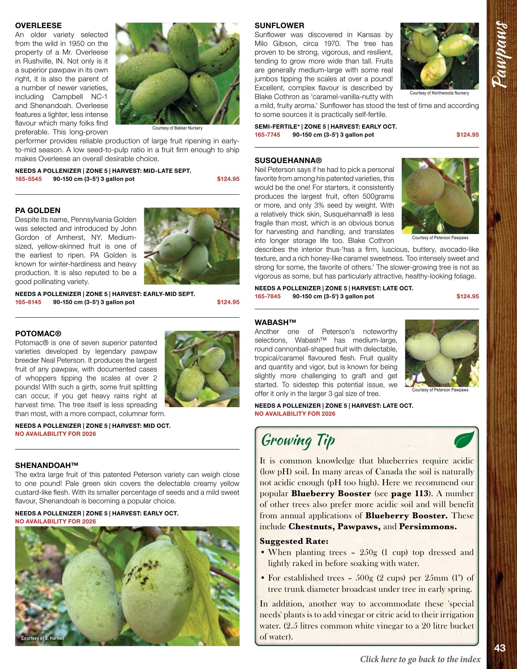 Whiffletree Farm & Nursery Annual Catalog Flyer January 1 - December 31, 2026