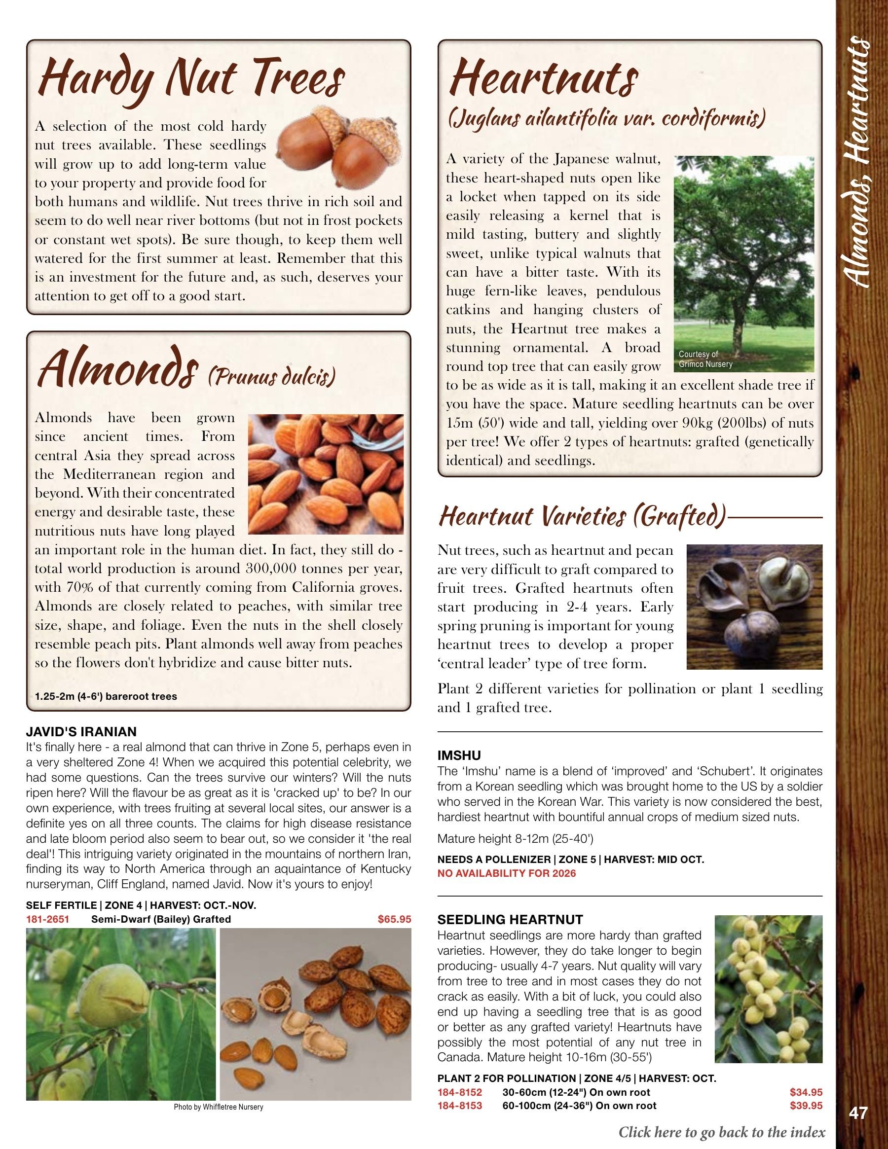 Whiffletree Farm & Nursery Annual Catalog Flyer January 1 - December 31, 2026