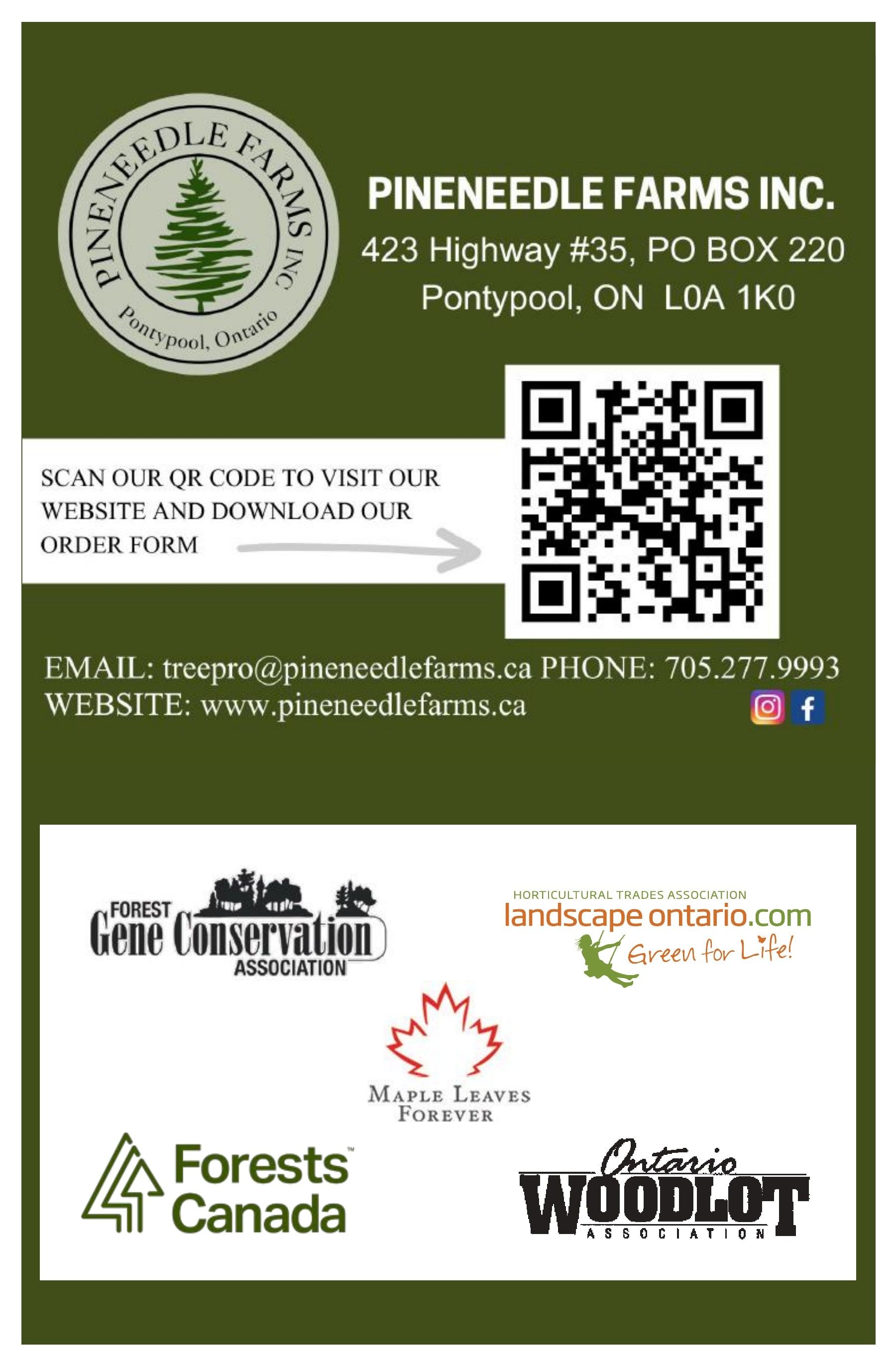 Pineneedle Farms Annual Catalog Flyer January 1 - December 31, 2026