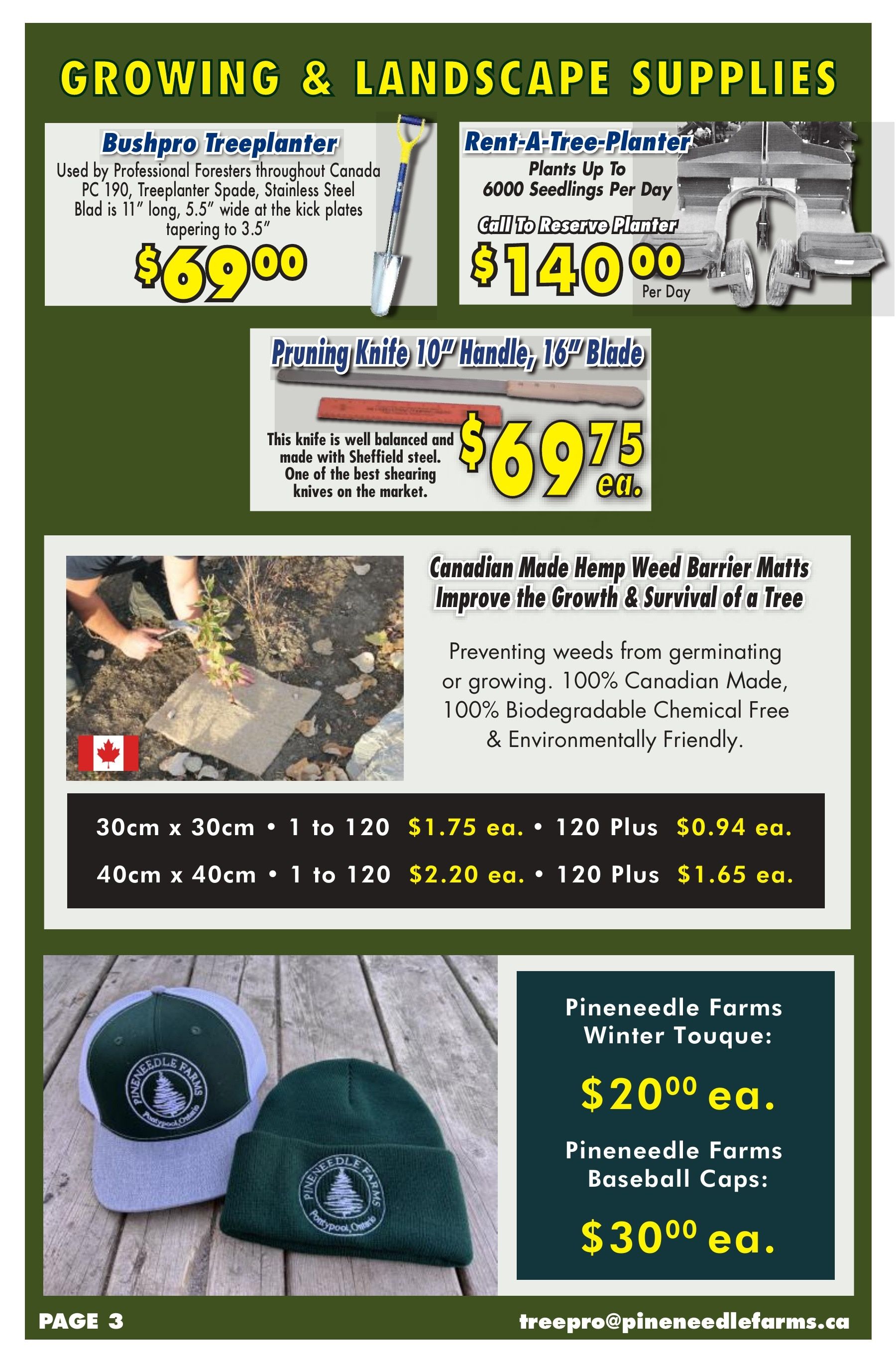 Pineneedle Farms Annual Catalog Flyer January 1 - December 31, 2026