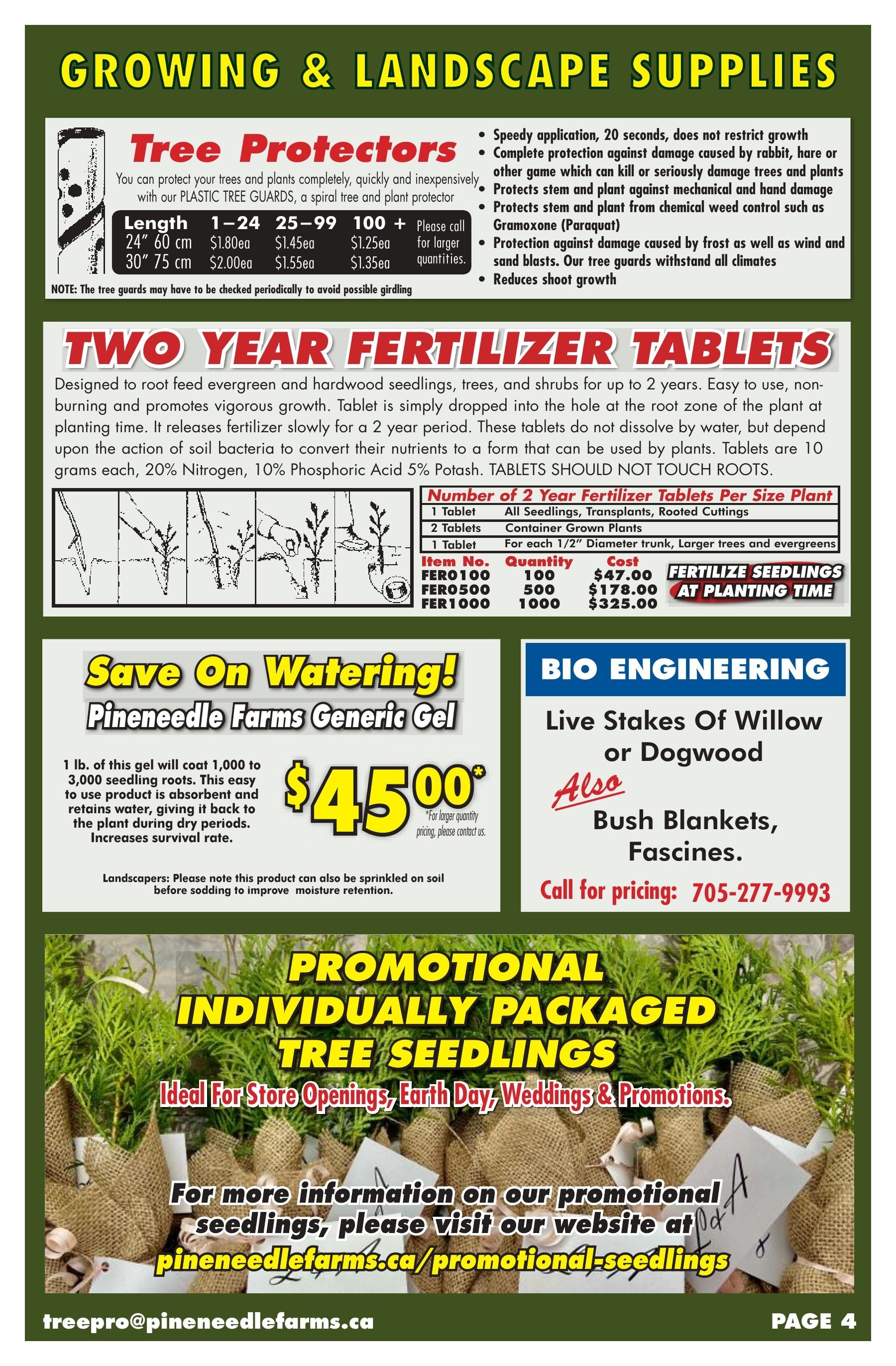 Pineneedle Farms Annual Catalog Flyer January 1 - December 31, 2026