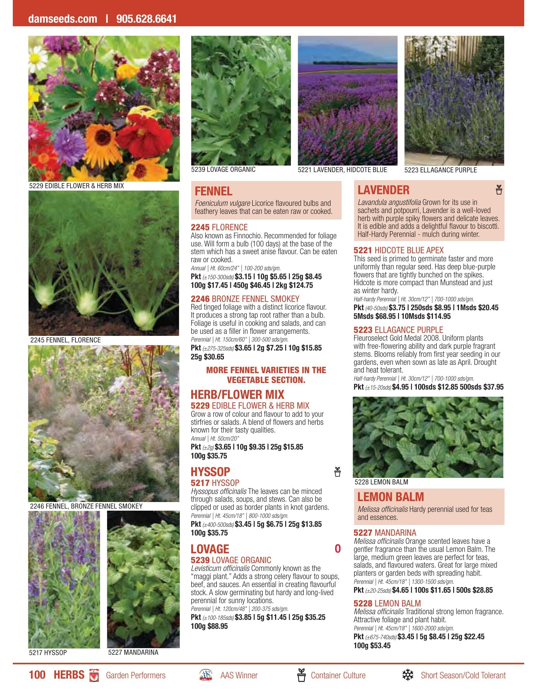 William Dam Seeds Annual Catalog Flyer January 1 - October 31, 2026