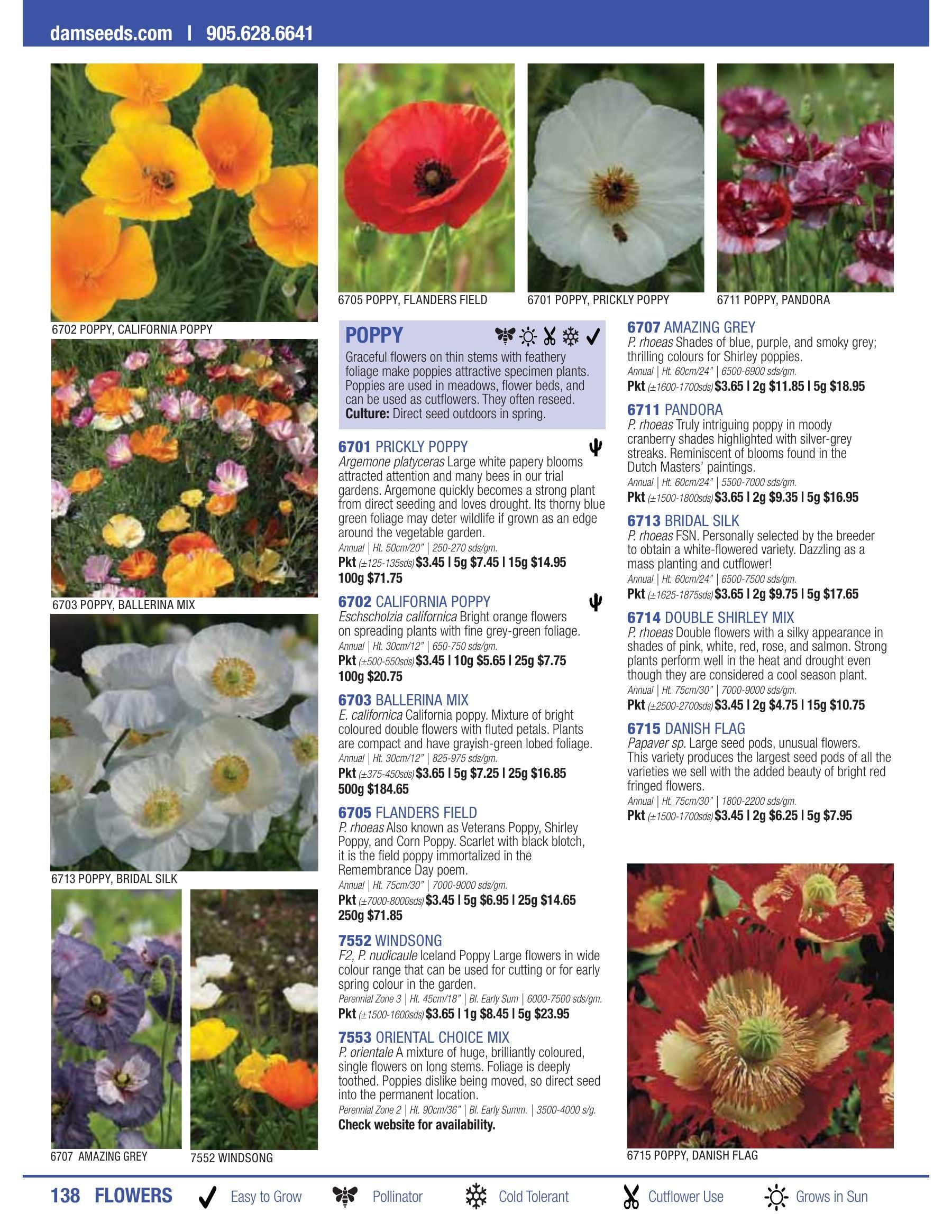 William Dam Seeds Annual Catalog Flyer January 1 - October 31, 2026