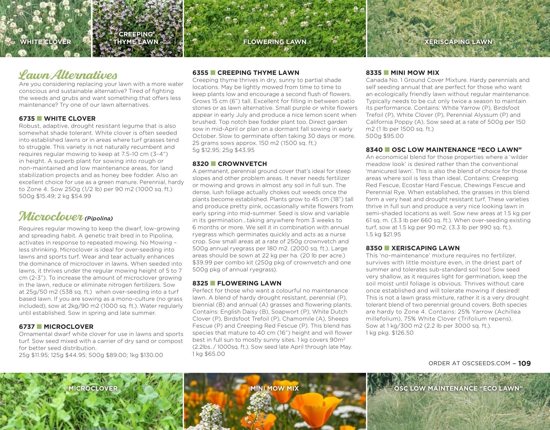 OSC Seeds Annual Catalog Flyer January 1 - December 31, 2026