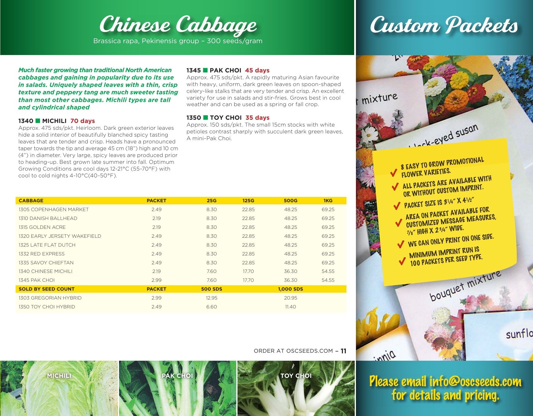 OSC Seeds Annual Catalog Flyer January 1 - December 31, 2026