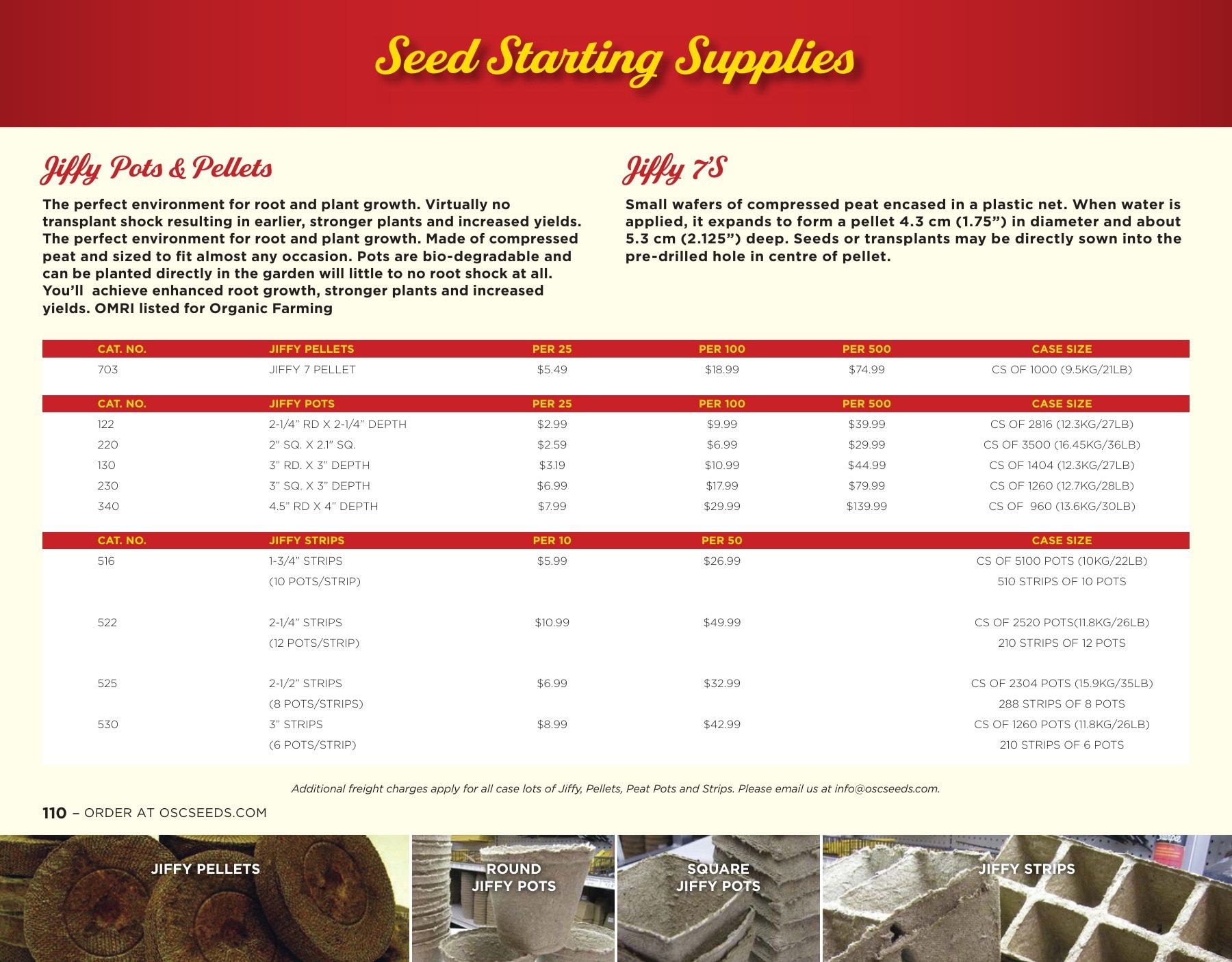 OSC Seeds Annual Catalog Flyer January 1 - December 31, 2026