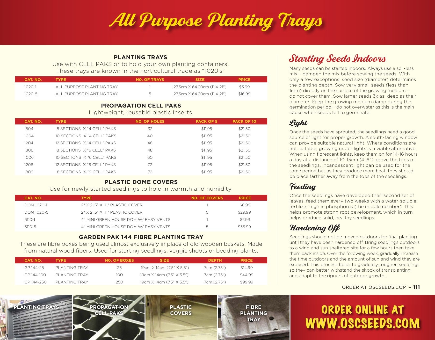 OSC Seeds Annual Catalog Flyer January 1 - December 31, 2026
