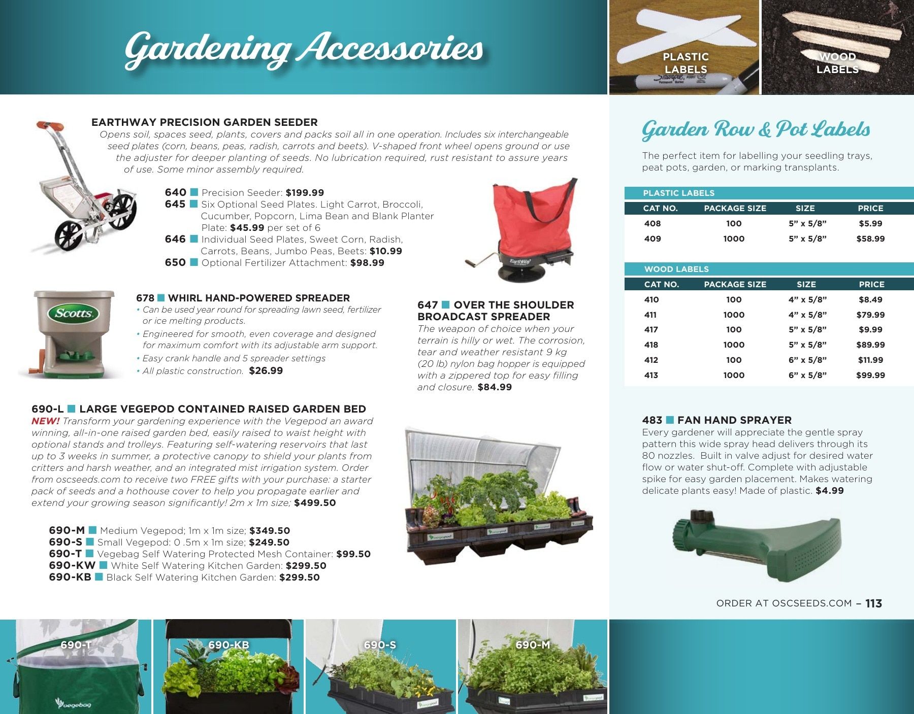 OSC Seeds Annual Catalog Flyer January 1 - December 31, 2026