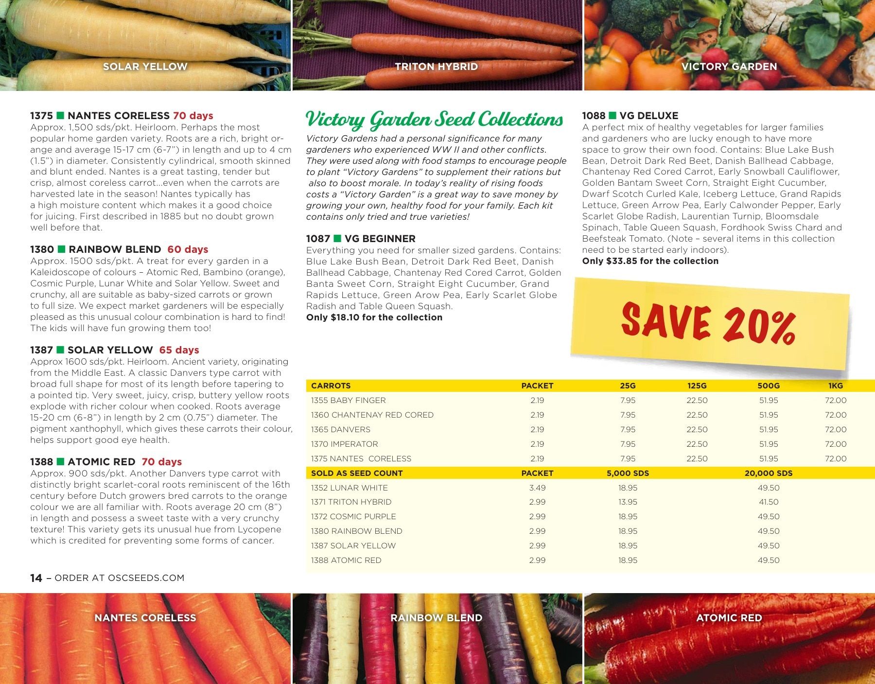 OSC Seeds Annual Catalog Flyer January 1 - December 31, 2026