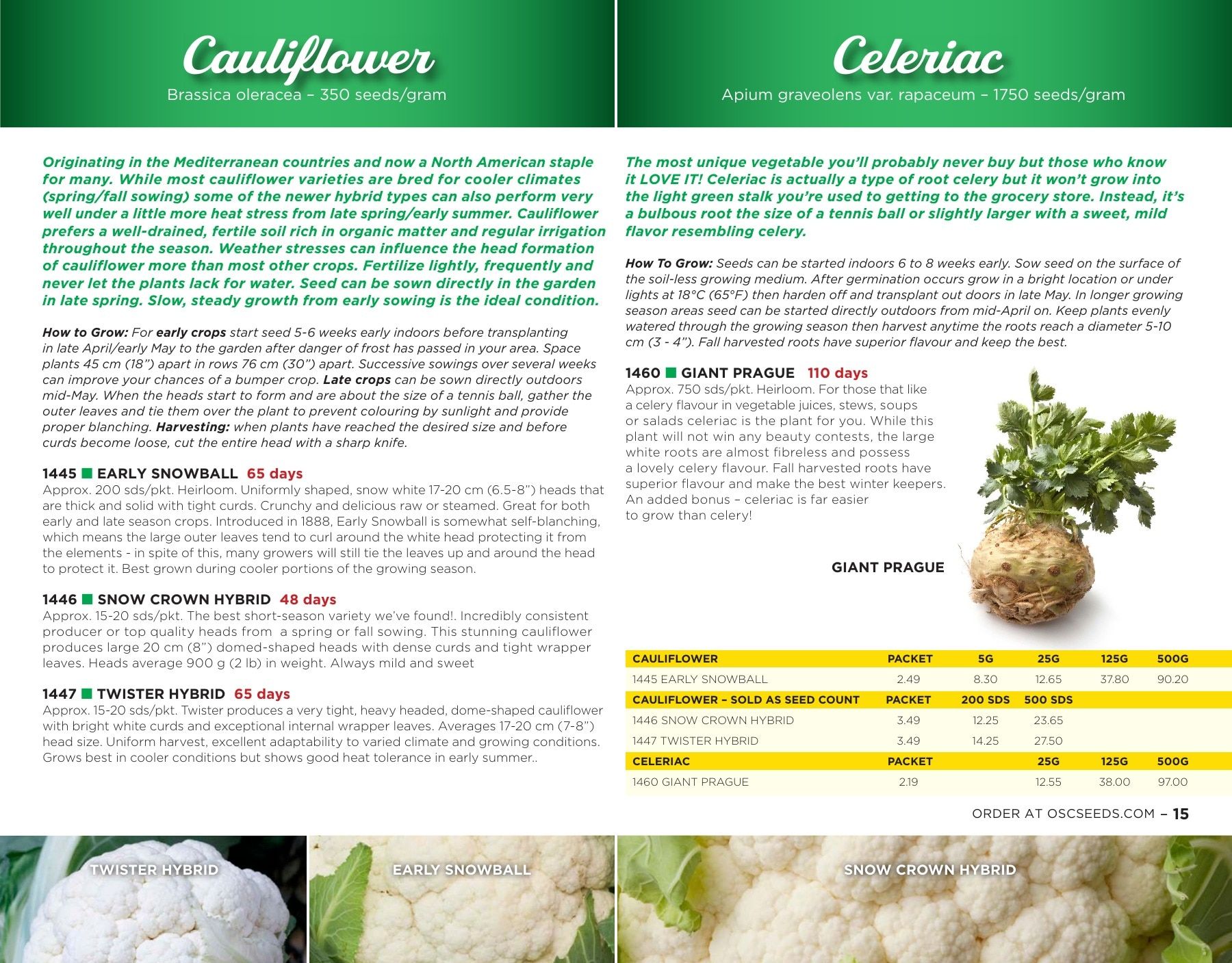 OSC Seeds Annual Catalog Flyer January 1 - December 31, 2026