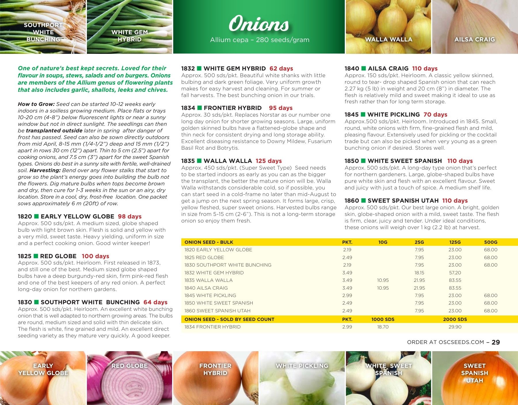OSC Seeds Annual Catalog Flyer January 1 - December 31, 2026