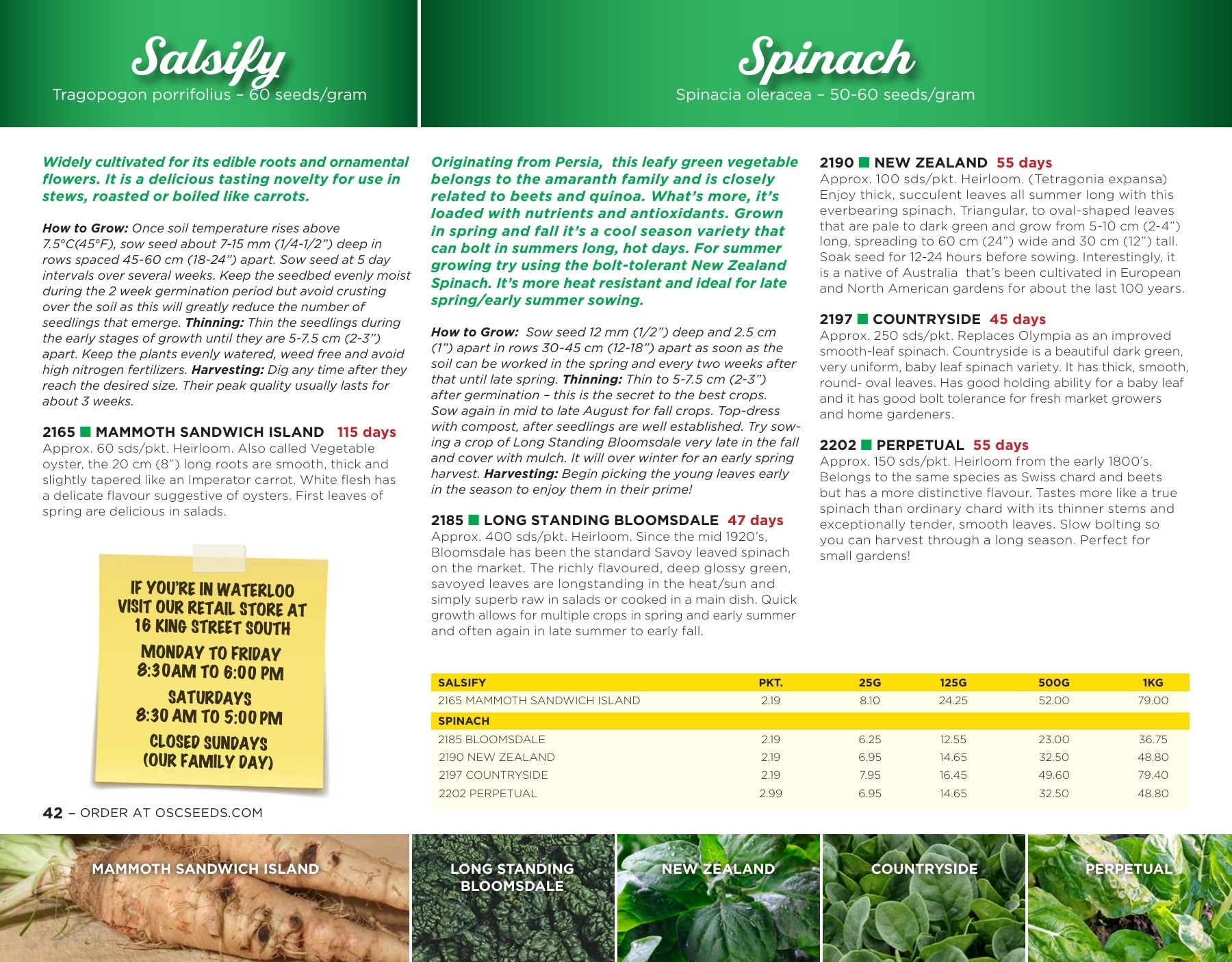 OSC Seeds Annual Catalog Flyer January 1 - December 31, 2026