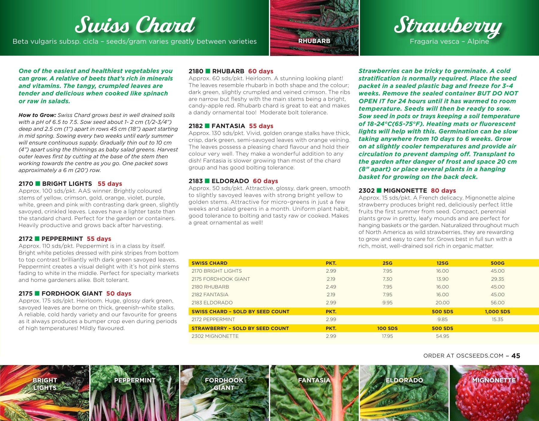 OSC Seeds Annual Catalog Flyer January 1 - December 31, 2026
