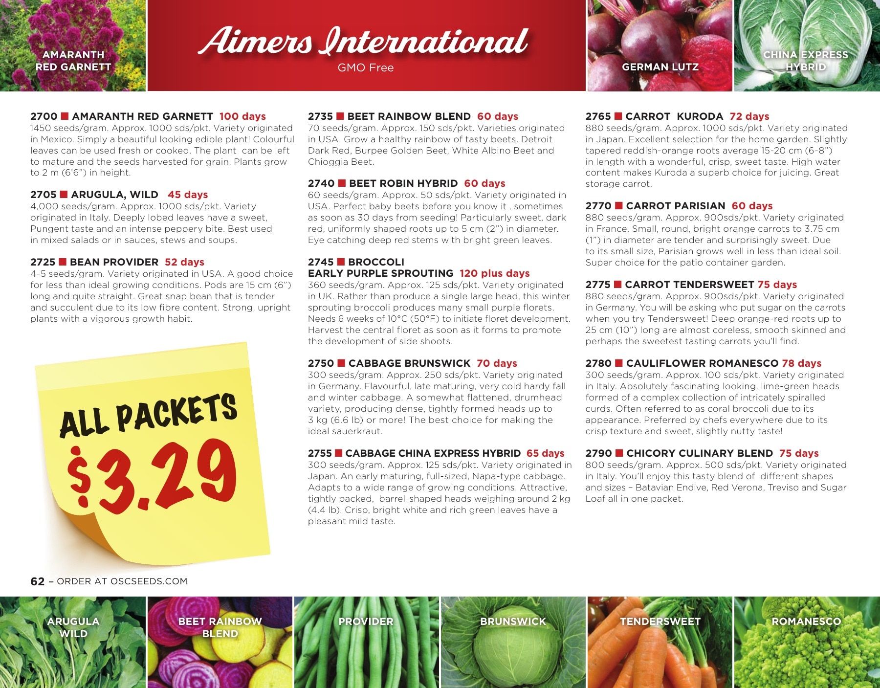 OSC Seeds Annual Catalog Flyer January 1 - December 31, 2026