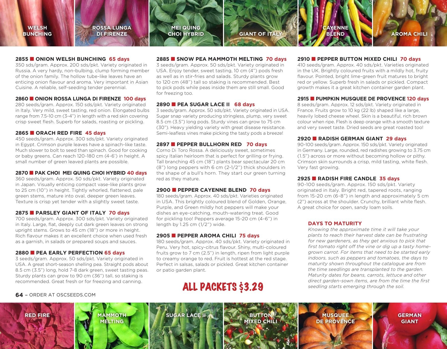 OSC Seeds Annual Catalog Flyer January 1 - December 31, 2026