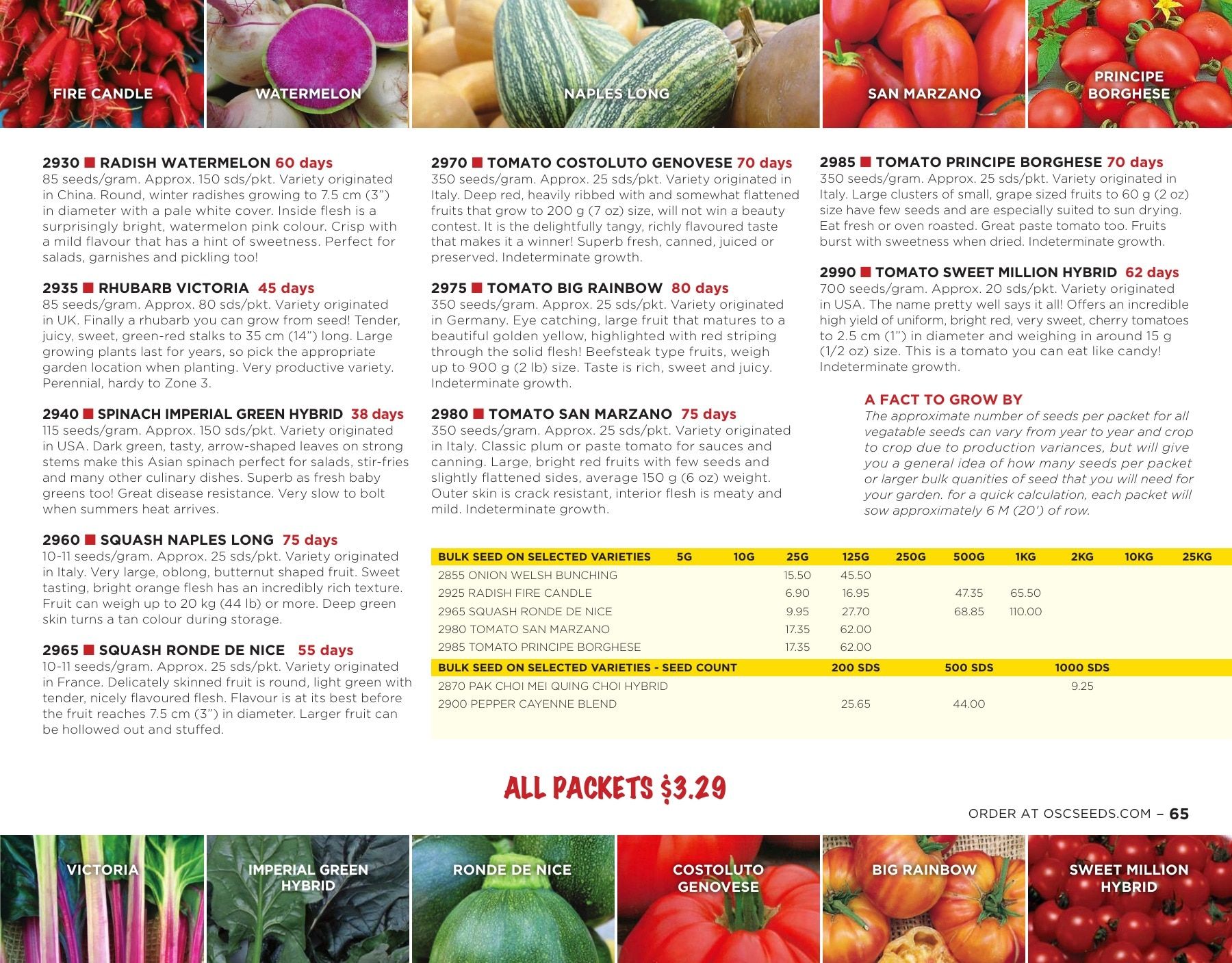 OSC Seeds Annual Catalog Flyer January 1 - December 31, 2026