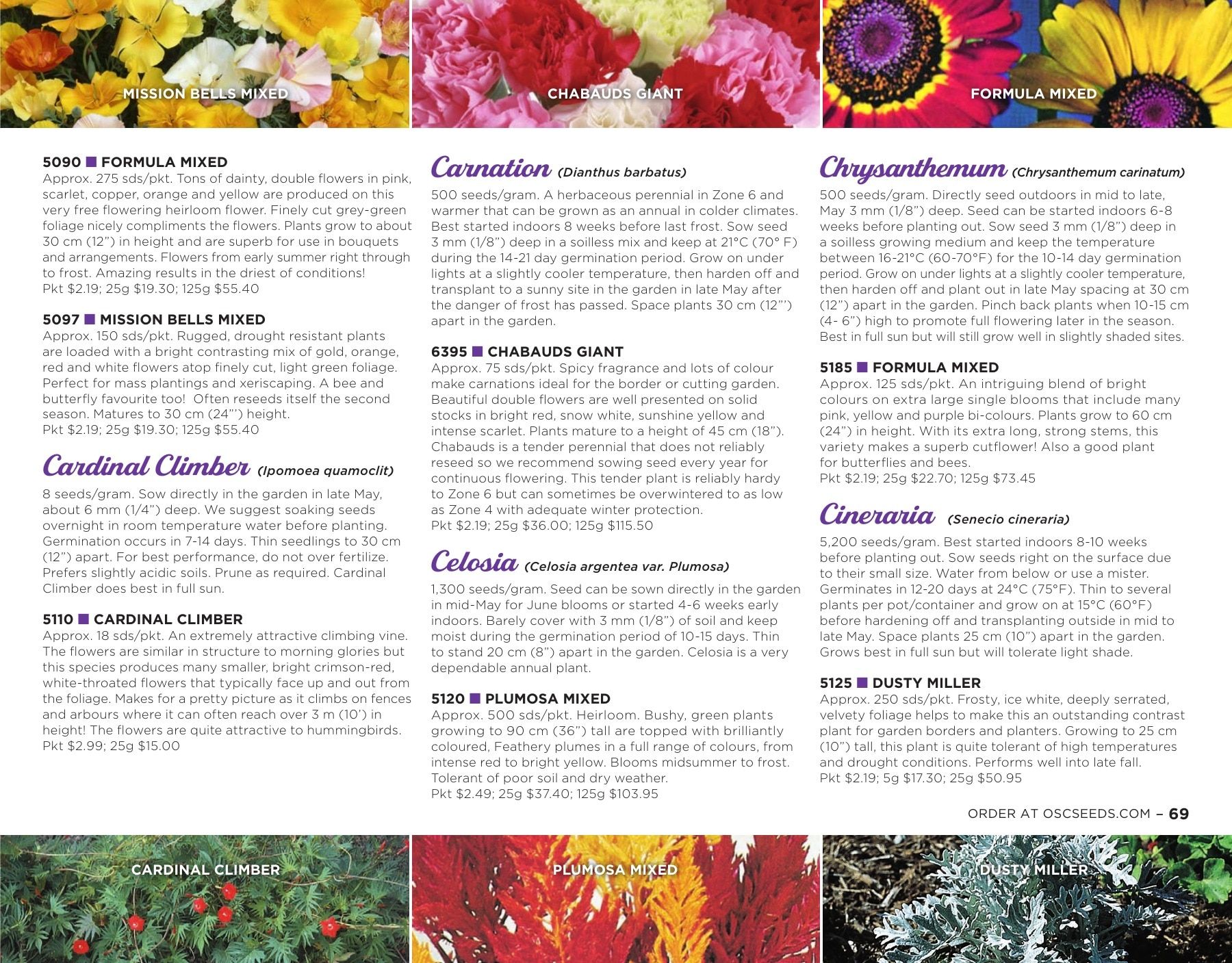 OSC Seeds Annual Catalog Flyer January 1 - December 31, 2026