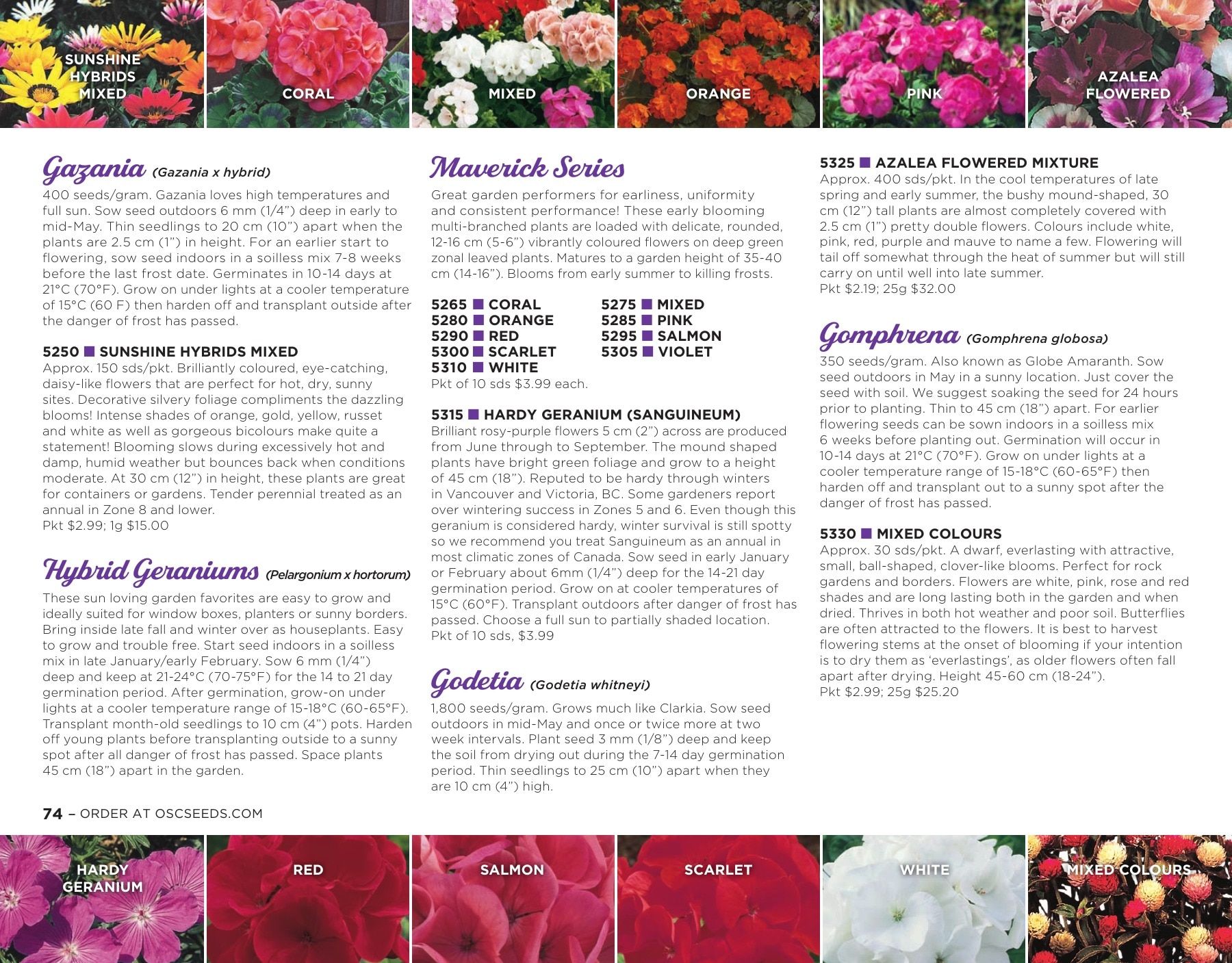 OSC Seeds Annual Catalog Flyer January 1 - December 31, 2026