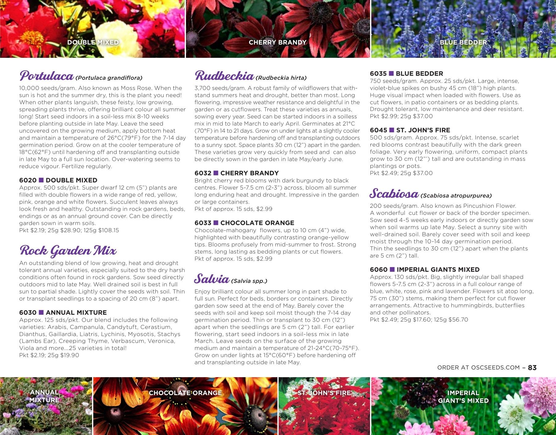 OSC Seeds Annual Catalog Flyer January 1 - December 31, 2026