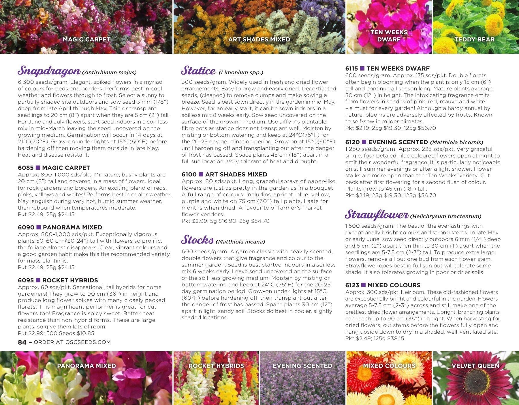 OSC Seeds Annual Catalog Flyer January 1 - December 31, 2026