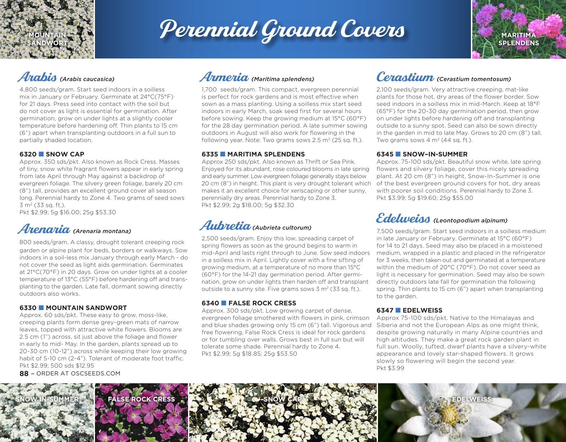 OSC Seeds Annual Catalog Flyer January 1 - December 31, 2026