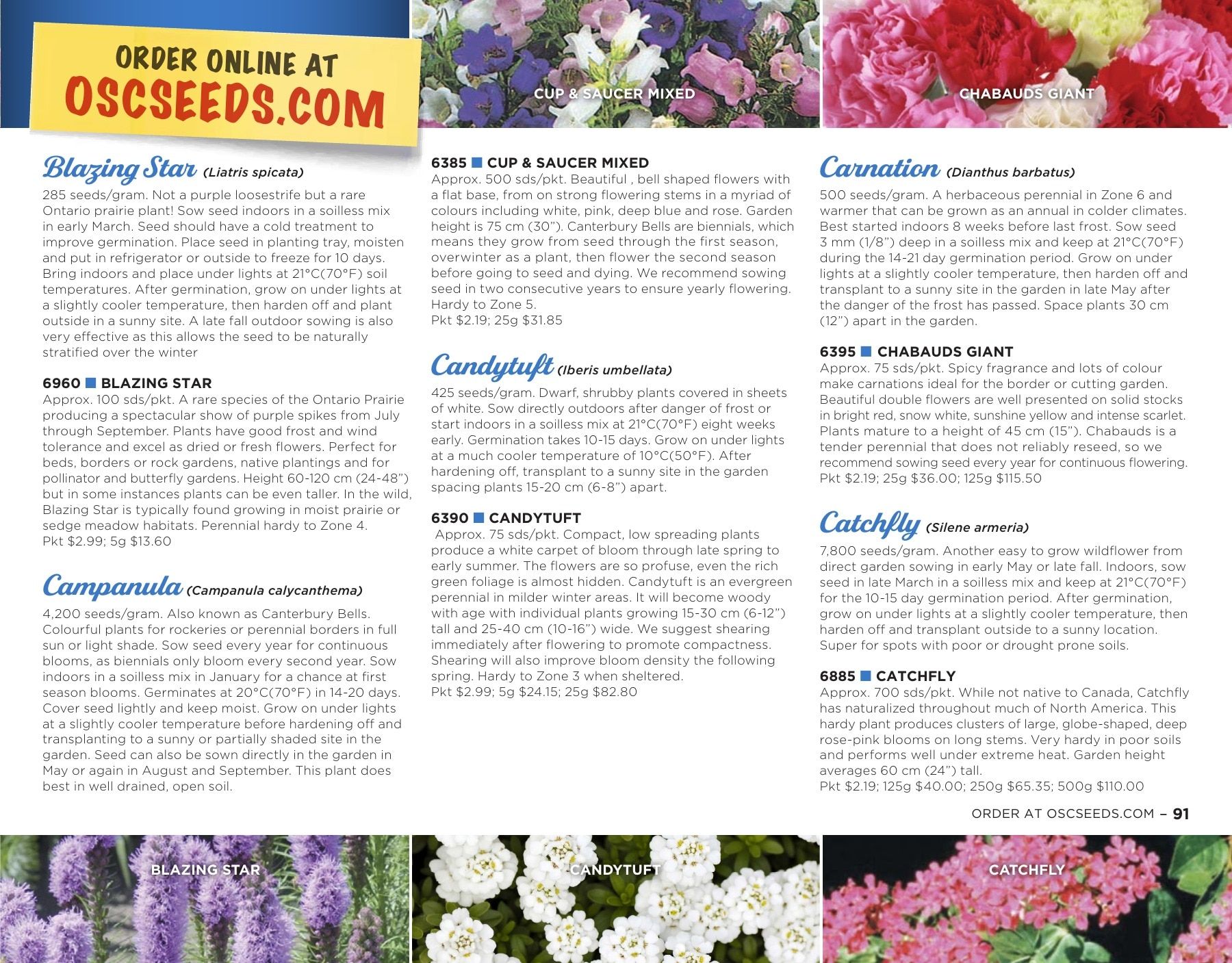 OSC Seeds Annual Catalog Flyer January 1 - December 31, 2026